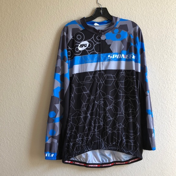 sponeed Bicycle Shirt Long Sleeve Biker Jerseys Cycling Gear Breathable XXL - Picture 2 of 7